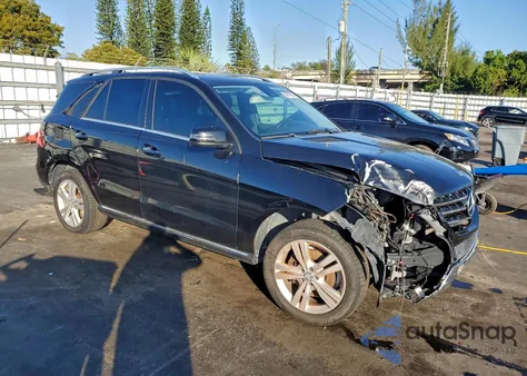 2013 Mercedes-Benz Ml 350 from USA, damaged, VIN 4JGDA5JB8DA252831